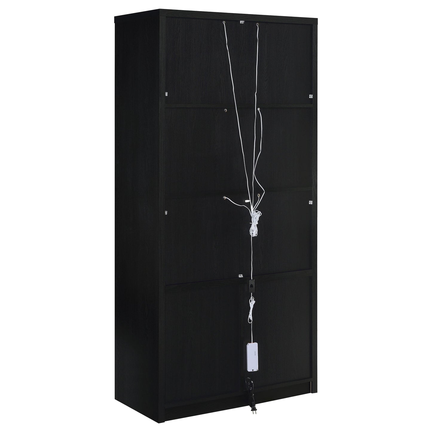  Coaster Furniture Riva 950432 4-door Tall Accent Display Cabinet LED Lighting - Black IMAGE 10