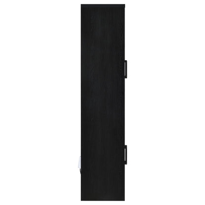  Coaster Furniture Riva 950432 4-door Tall Accent Display Cabinet LED Lighting - Black IMAGE 4