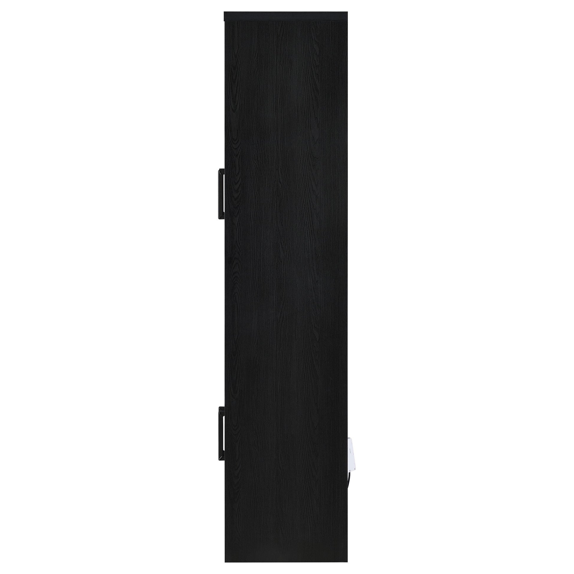  Coaster Furniture Riva 950432 4-door Tall Accent Display Cabinet LED Lighting - Black IMAGE 7