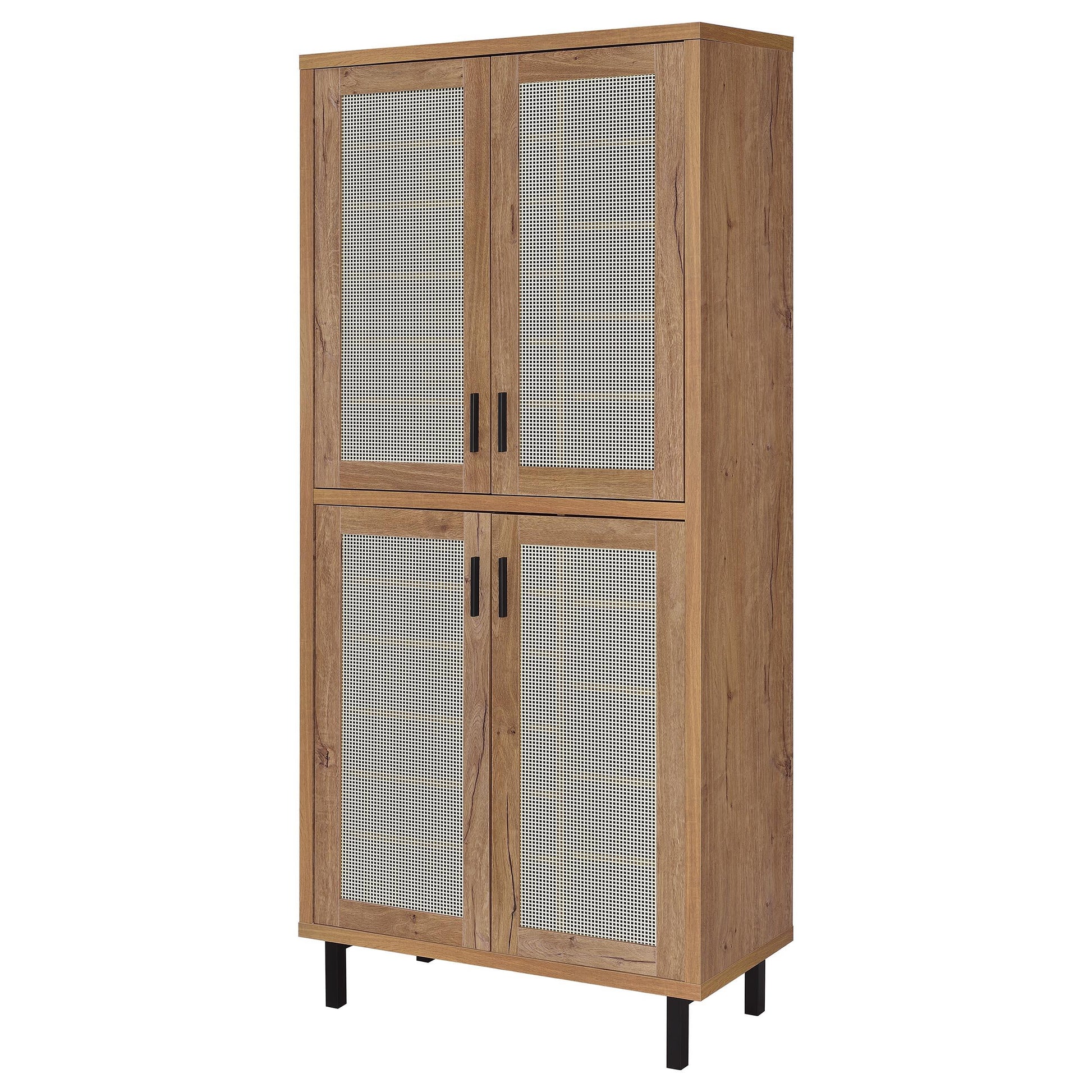  Coaster Furniture Teller 950440 80-inch 4-door Tall Shoe Storage Cabinet - Natural Oak IMAGE 3