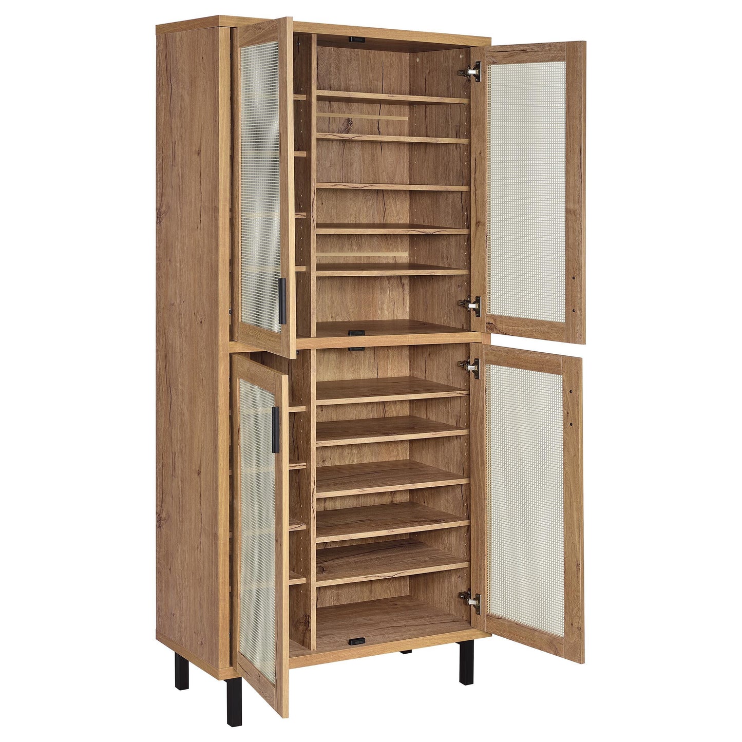  Coaster Furniture Teller 950440 80-inch 4-door Tall Shoe Storage Cabinet - Natural Oak IMAGE 8
