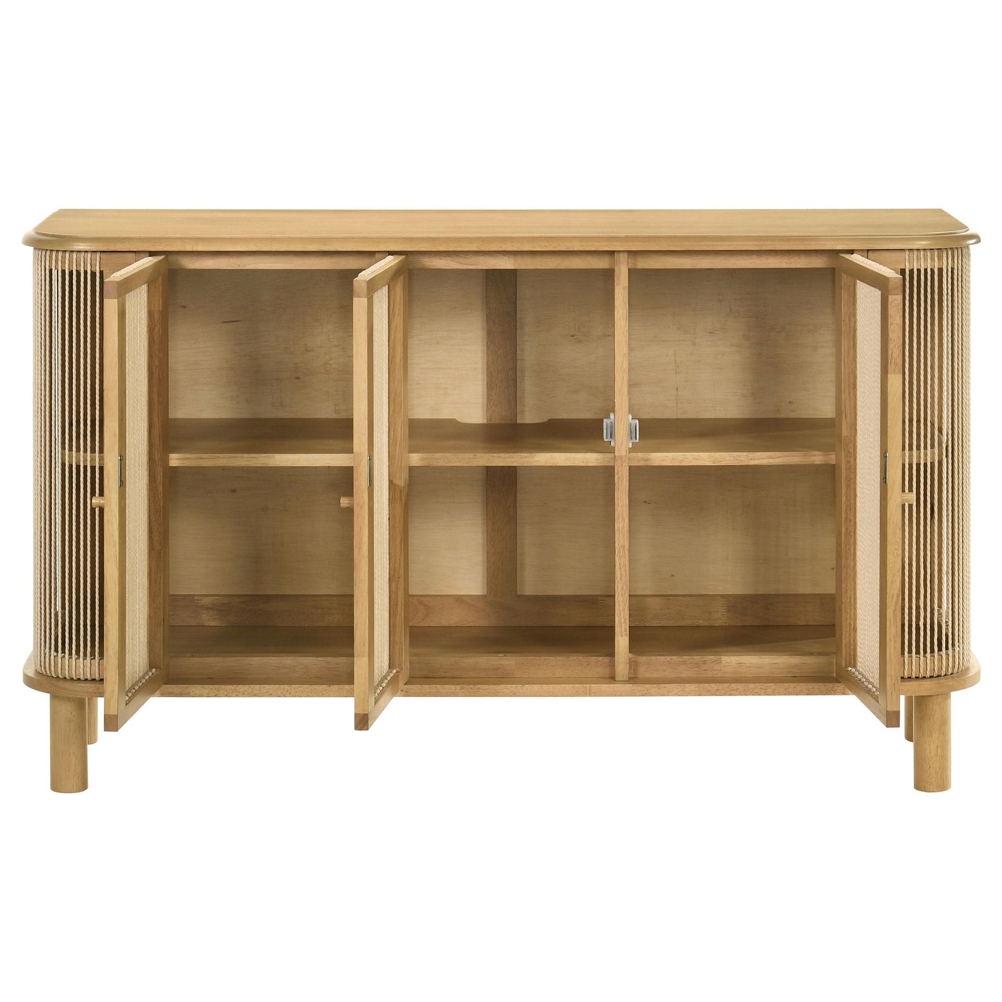  Coaster Furniture Ervine 950460 3-Door Rope Panel Sideboard Accent Storage Cabinet - Natural IMAGE 12