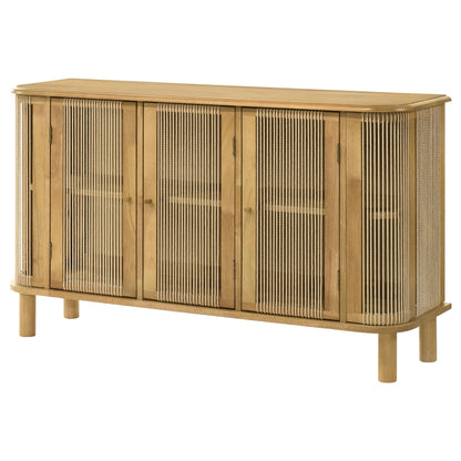  Coaster Furniture Ervine 950460 3-Door Rope Panel Sideboard Accent Storage Cabinet - Natural IMAGE 14