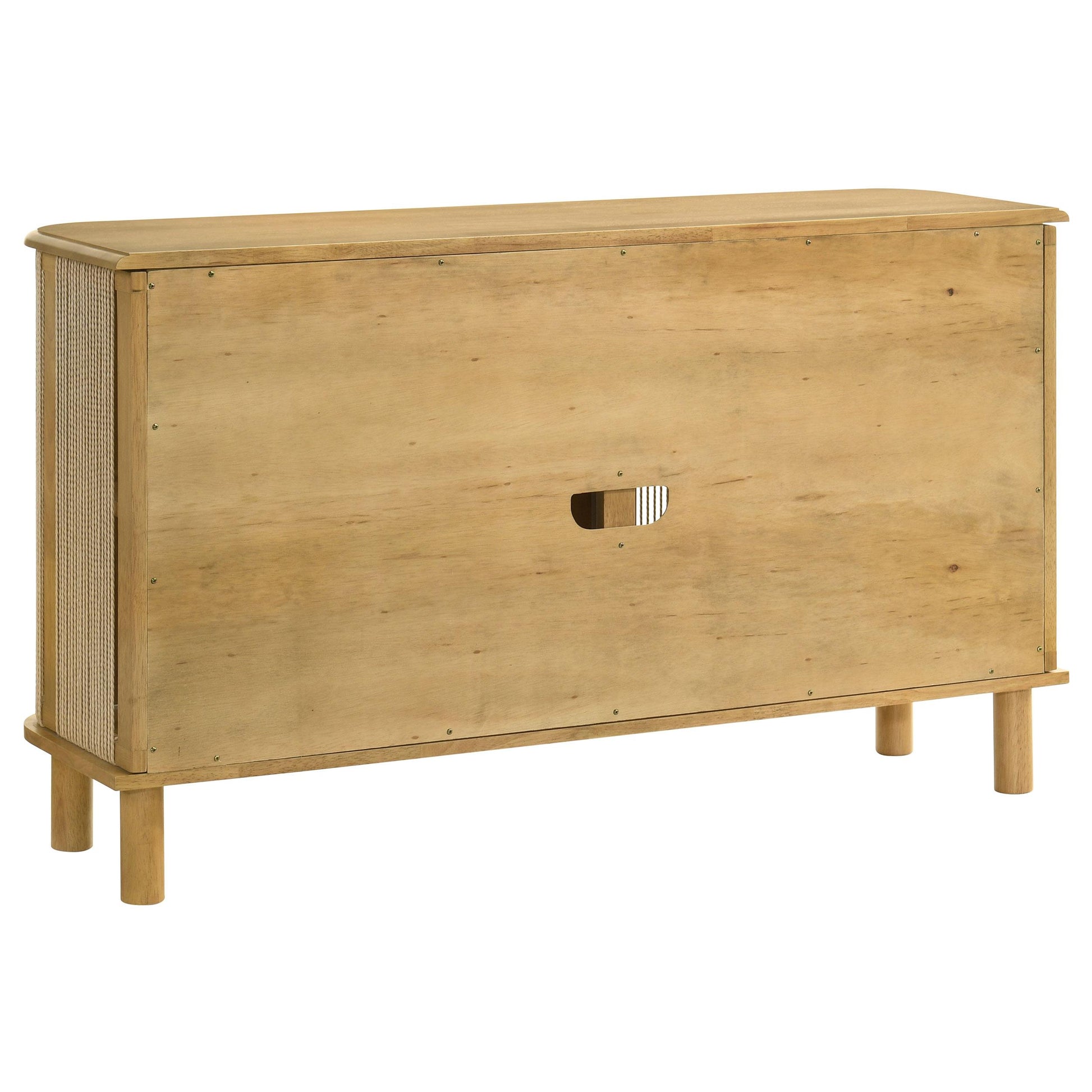  Coaster Furniture Ervine 950460 3-Door Rope Panel Sideboard Accent Storage Cabinet - Natural IMAGE 6