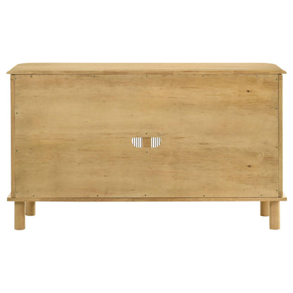  Coaster Furniture Ervine 950460 3-Door Rope Panel Sideboard Accent Storage Cabinet - Natural IMAGE 8