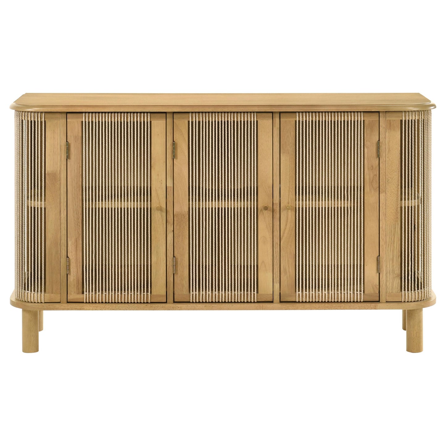  Coaster Furniture Ervine 950460 3-Door Rope Panel Sideboard Accent Storage Cabinet - Natural IMAGE 9