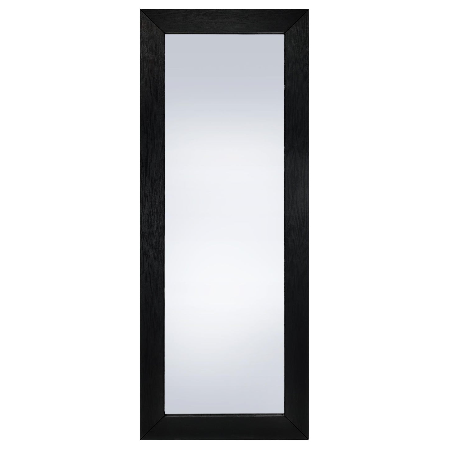 Coaster Furniture Cadence 961653 Tempered Glass Full Length Standing Mirror - Black Oak IMAGE 2