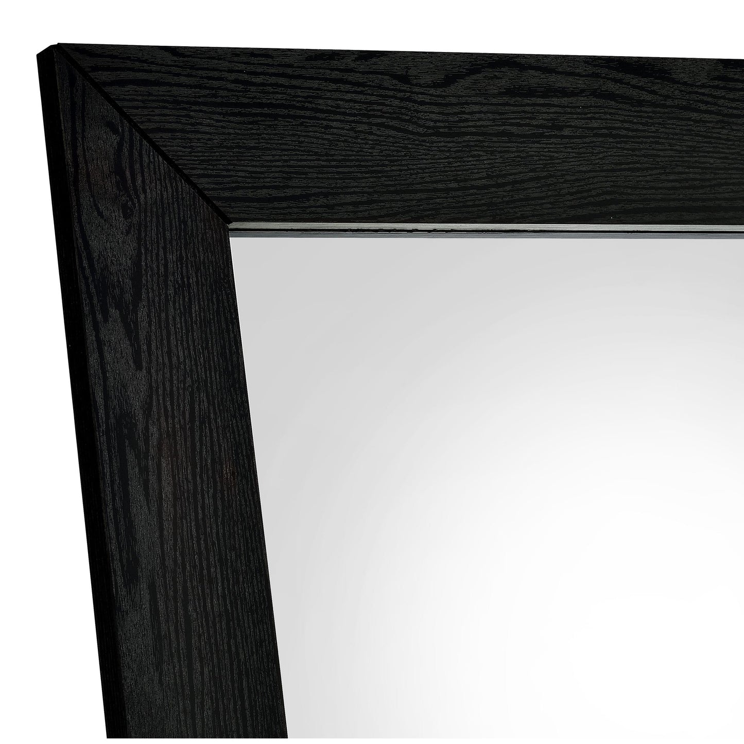  Coaster Furniture Cadence 961653 Tempered Glass Full Length Standing Mirror - Black Oak IMAGE 3