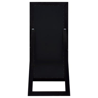  Coaster Furniture Cadence 961653 Tempered Glass Full Length Standing Mirror - Black Oak IMAGE 4