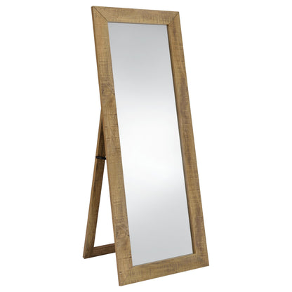  Coaster Furniture Cadence 961654 Tempered Glass Full Length Standing Mirror - Mango IMAGE 1