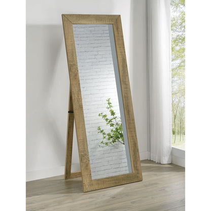  Coaster Furniture Cadence 961654 Tempered Glass Full Length Standing Mirror - Mango IMAGE 4