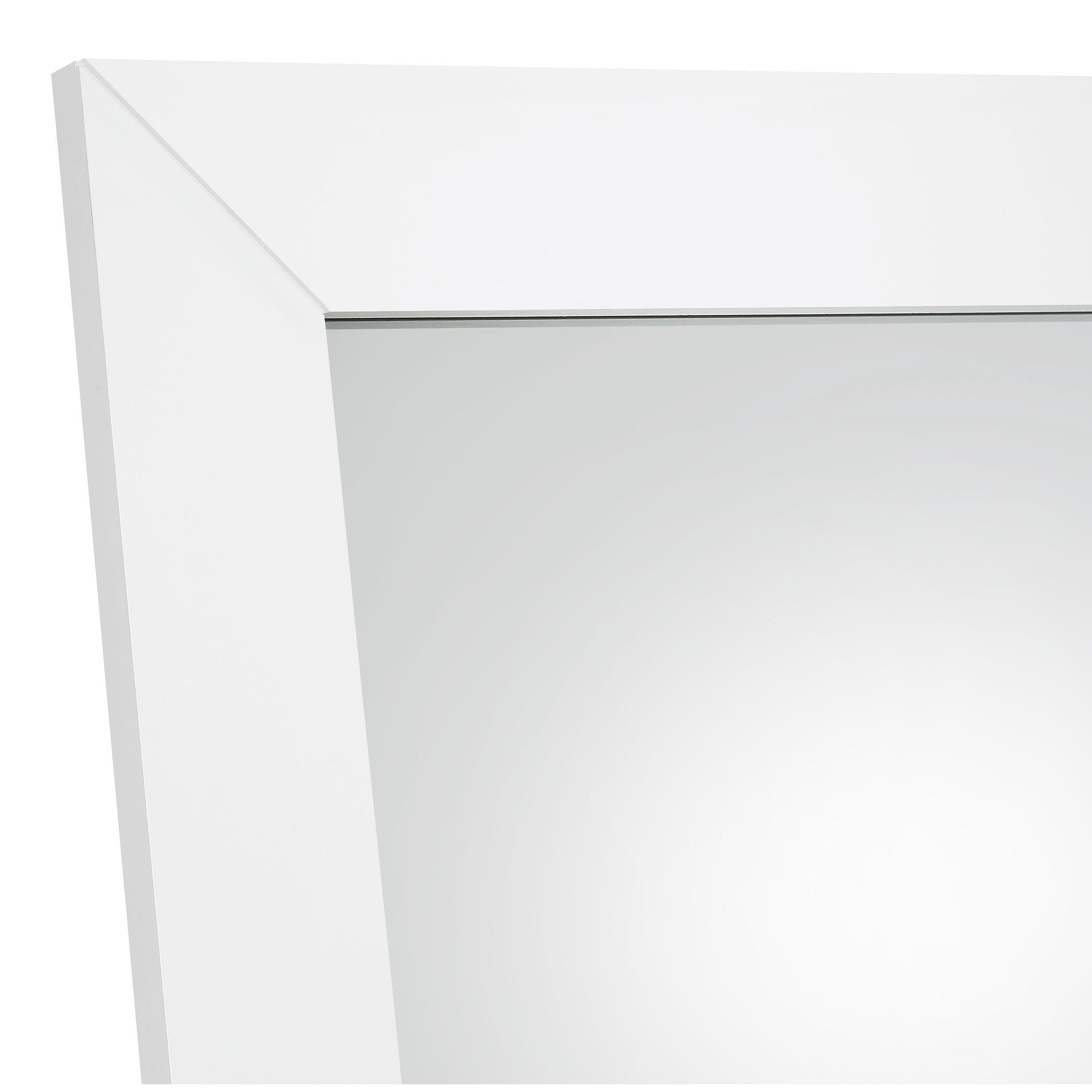  Coaster Furniture Cadence 961656 Tempered Glass Full Length Mirror - White High Gloss IMAGE 3