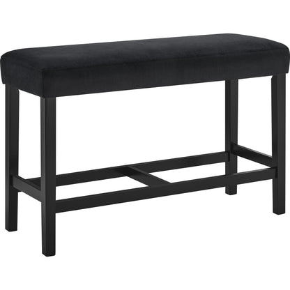  Crown Mark Marbel 1718-BENCH-BK Counter Height Bench - Black IMAGE 1