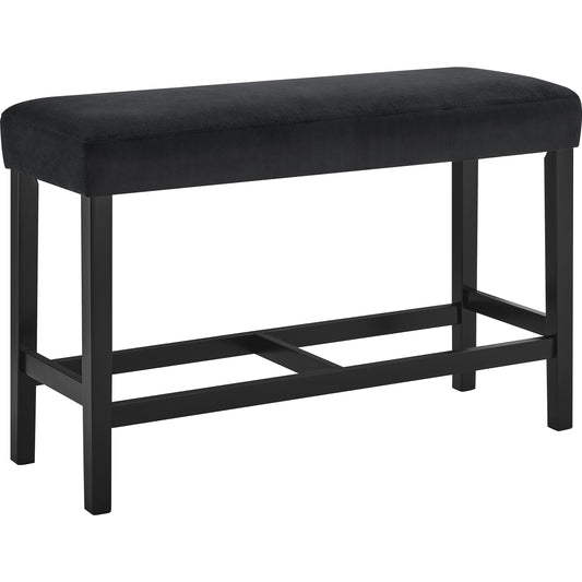  Crown Mark Marbel 1718-BENCH-BK Counter Height Bench - Black IMAGE 1