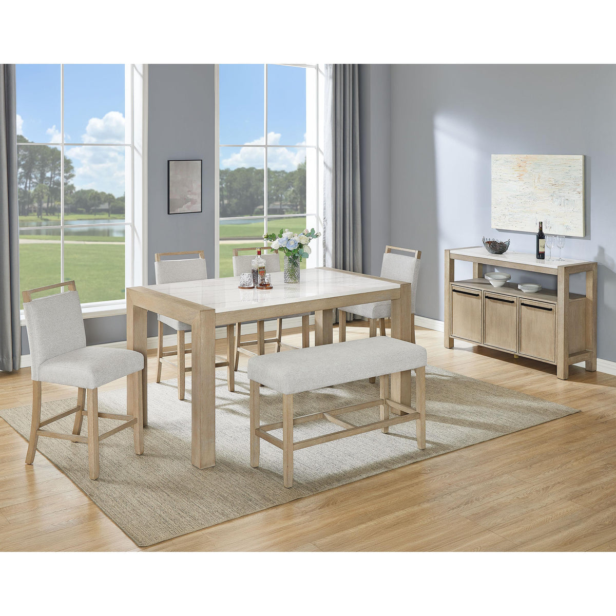  Crown Mark Hazel 1721-BENCH Counter Height Bench IMAGE 3