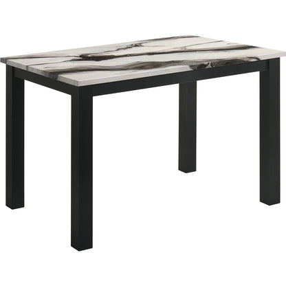  Crown Mark Resia 2120BMBL-T-3048 Dining Table Faux Marble - Brown IMAGE 1
