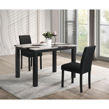  Crown Mark Resia 2120BMBL-T-3048 Dining Table Faux Marble - Brown IMAGE 3