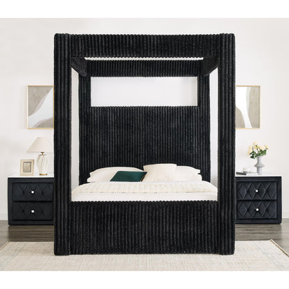  Crown Mark Carla 5118BK-K King Canopy Bed - Black IMAGE 3