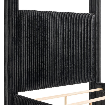  Crown Mark Carla 5118BK-K King Canopy Bed - Black IMAGE 4
