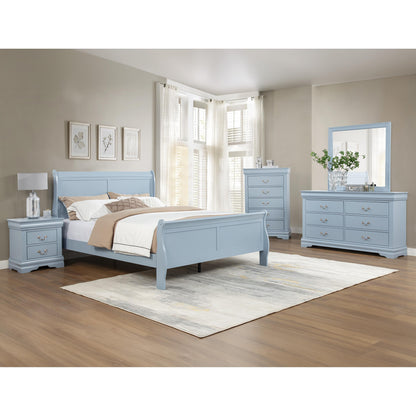  Crown Mark Louis Philip B3760-T Twin Bed - Blue IMAGE 2