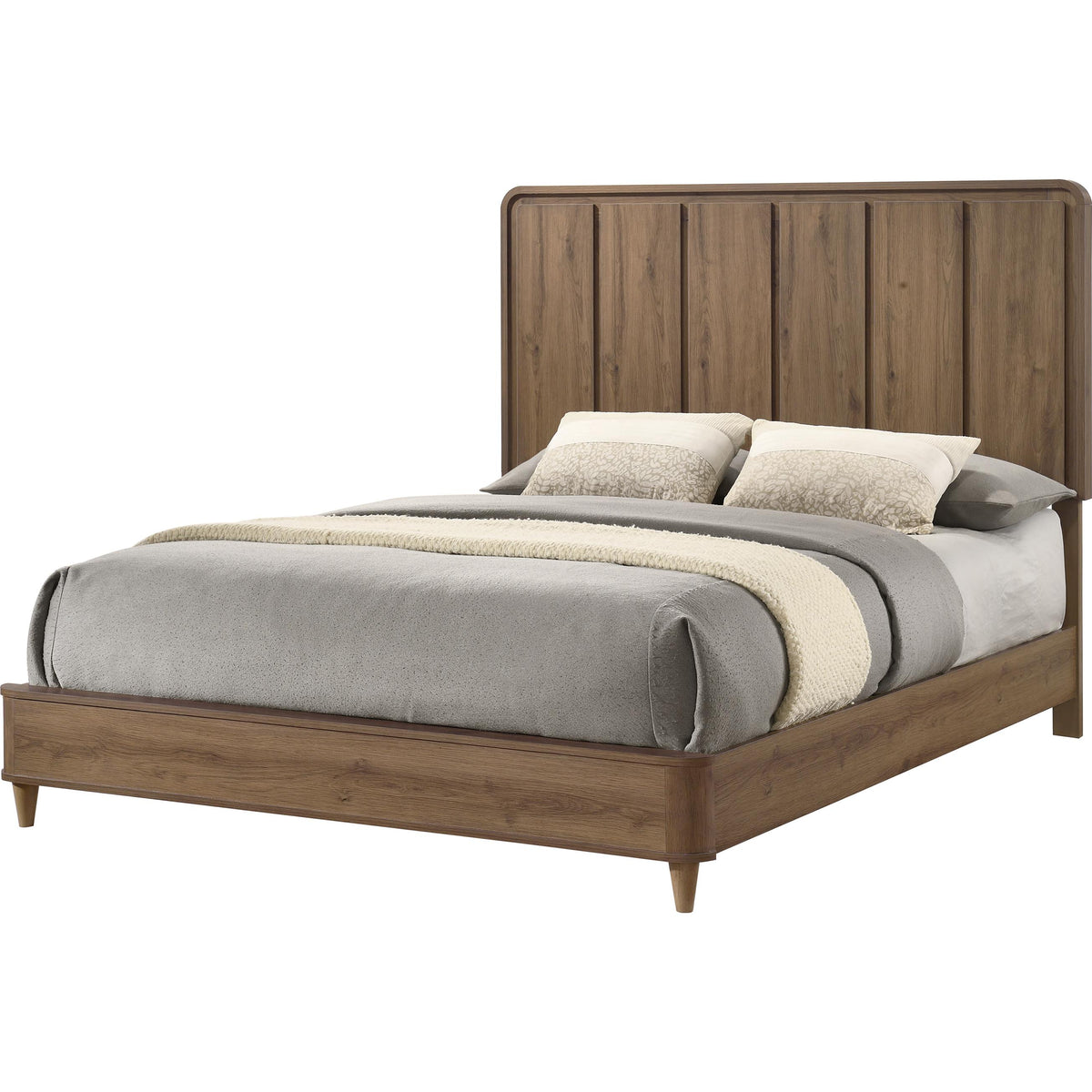  Crown Mark Nyomi B4922-K King Panel Bed - Light Brown IMAGE 1