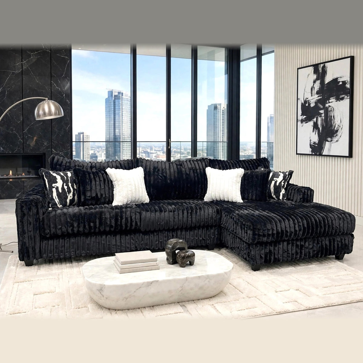 9500 Sectional – Black