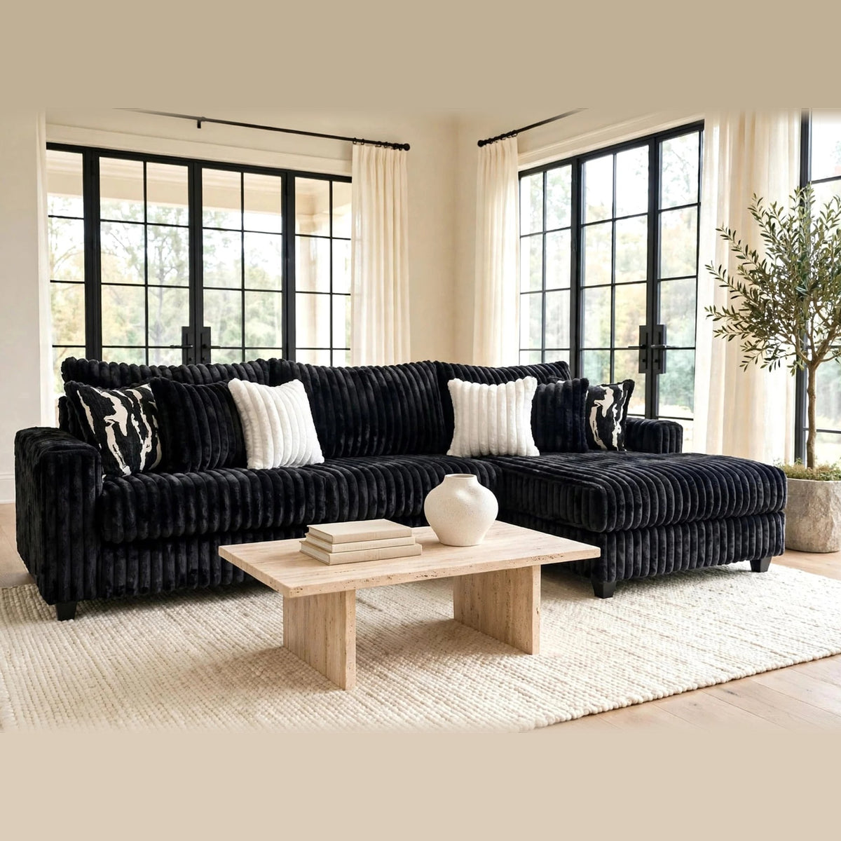 9500 Sectional – Black