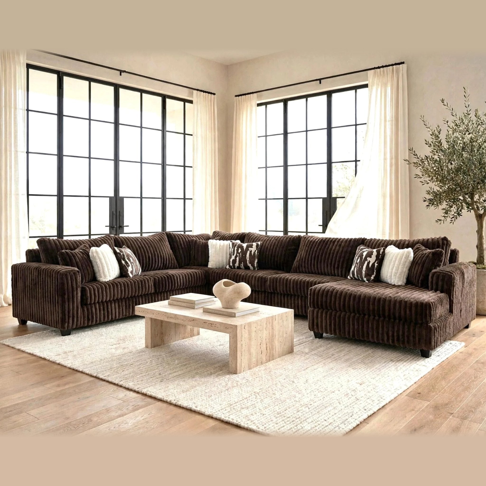 9900 XL Sectional – Chocolate