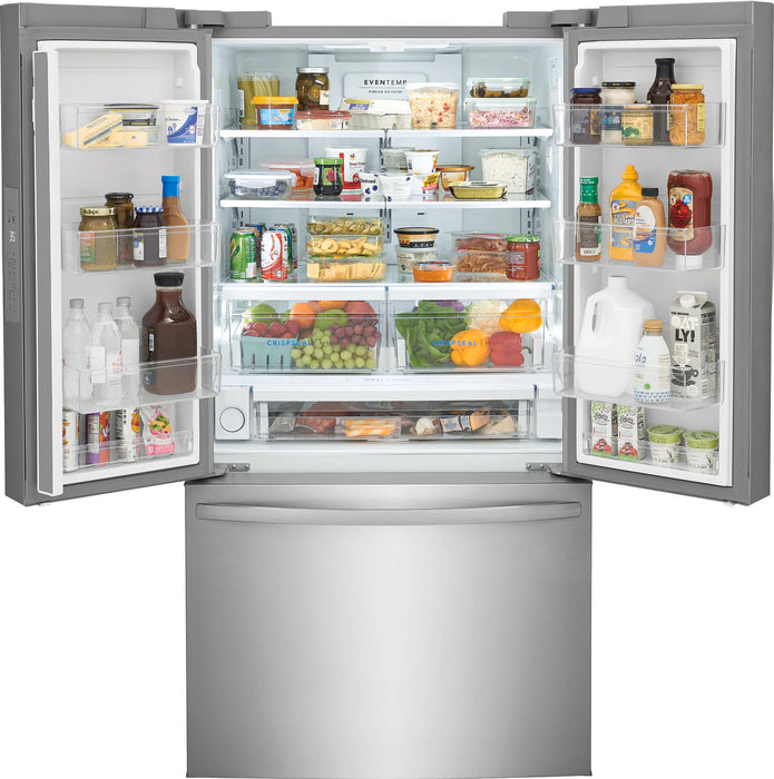 Frigidaire - 17.6 Cu. Ft. Counter-Depth French Door Refrigerator - Stainless steel