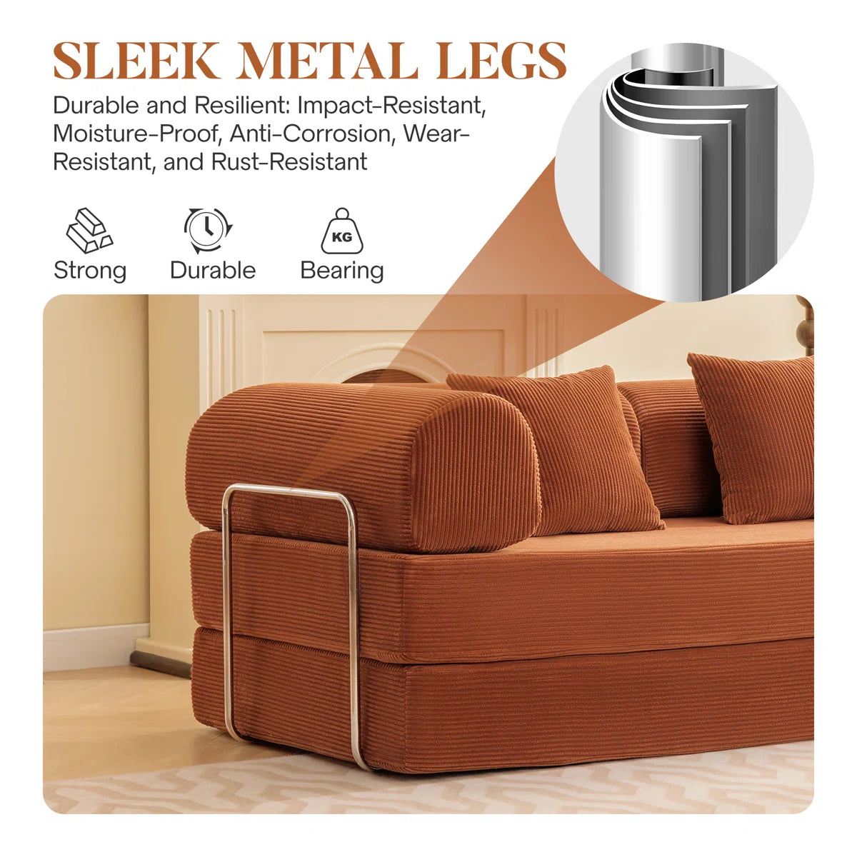 Furniture Of America Perri SL6907 79" Compressed Sofa