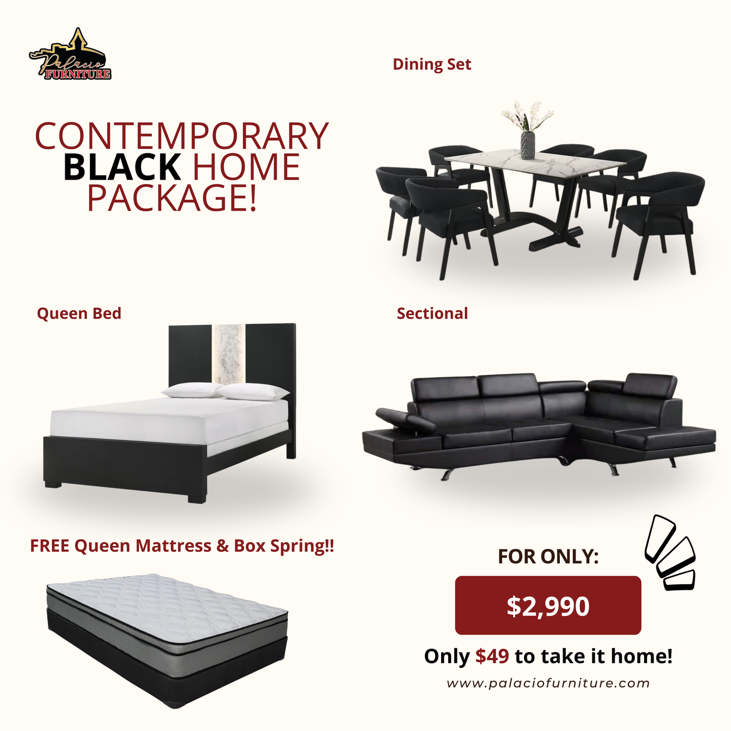 Contemporary Black Home Package