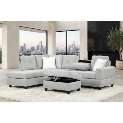 Elegance Home Package Grey + FREE Mattress, Ottoman & Delivery