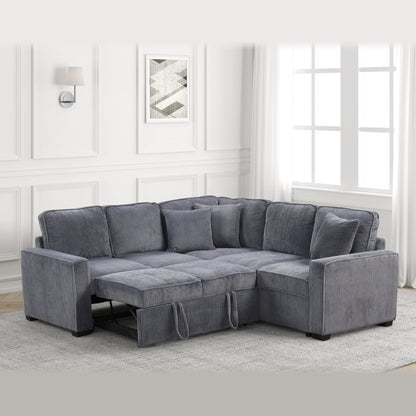Ariel sleeper sectional – Charcoal