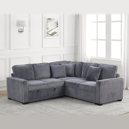 Ariel sleeper sectional – Charcoal