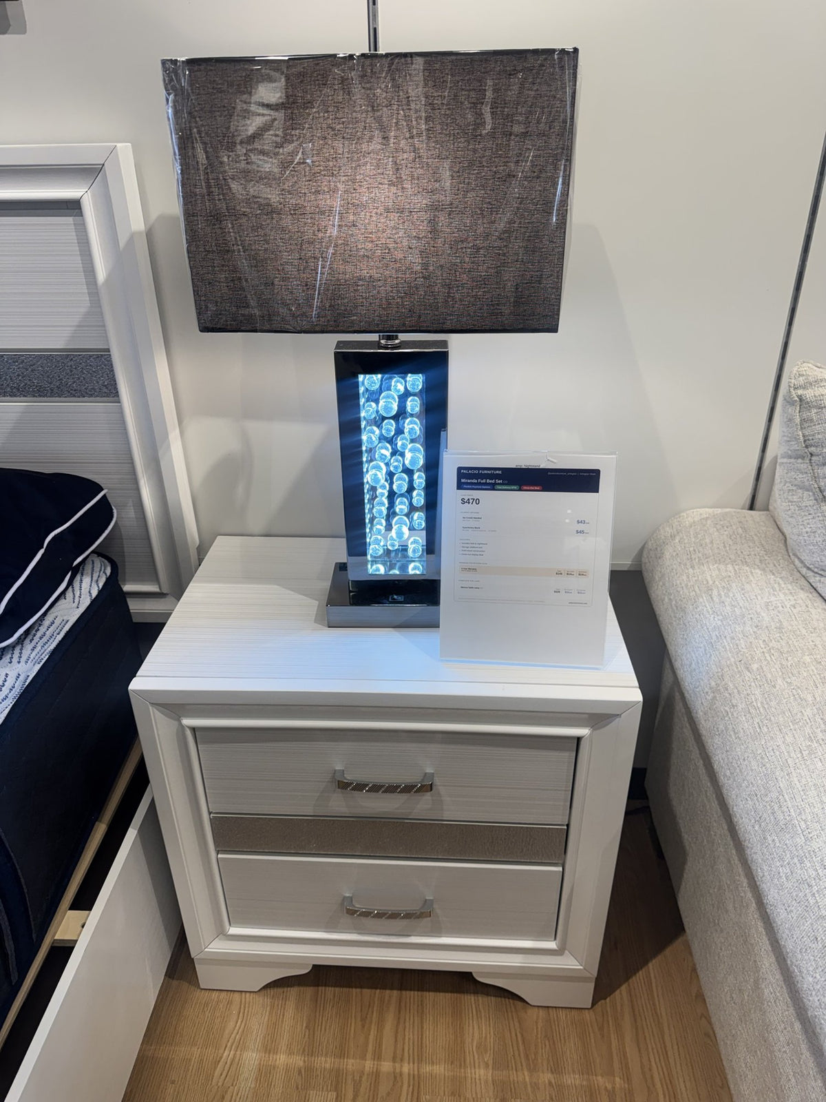 Miranda full bed with 2 footboard storage drawers