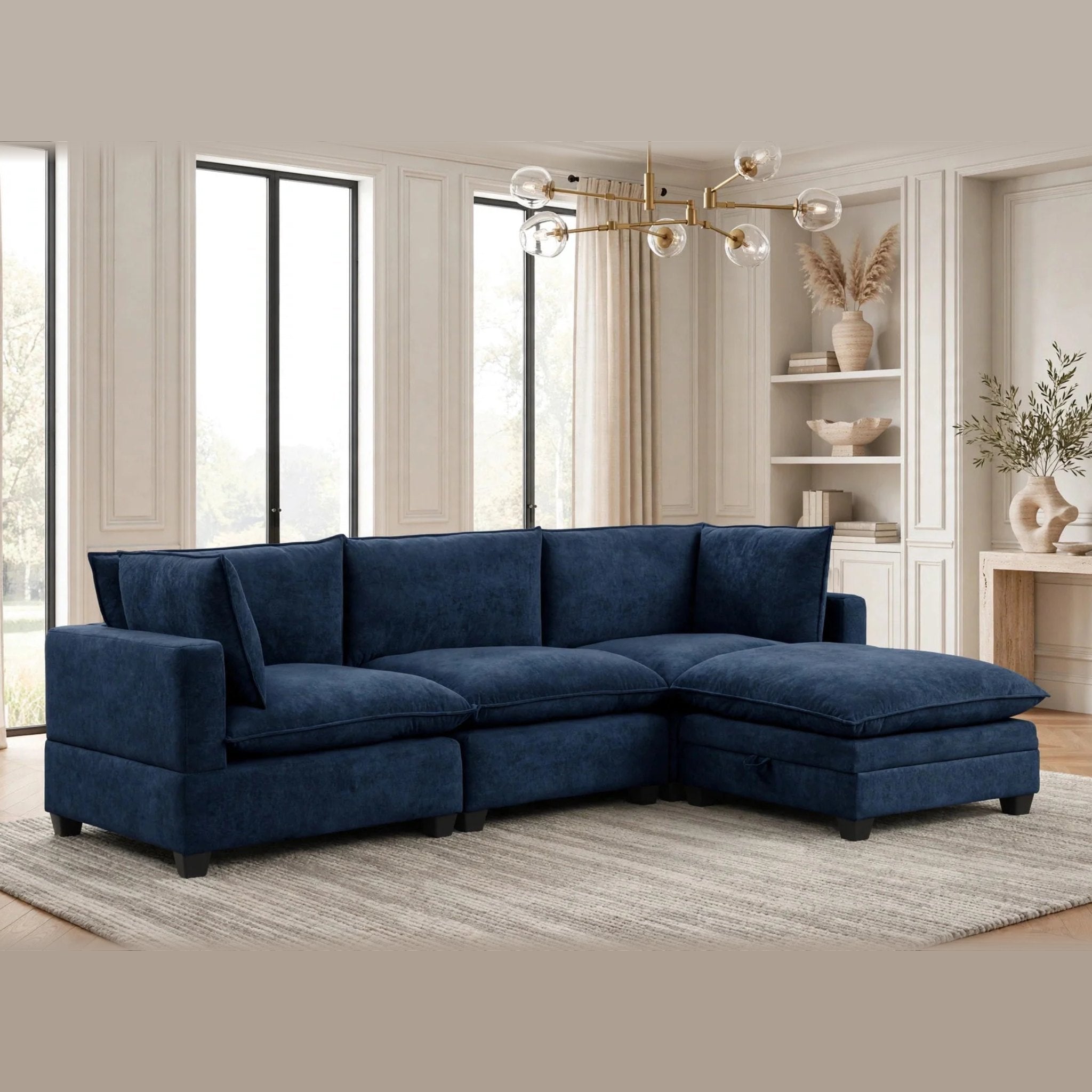 Cloud21 Sectional – Navy blue