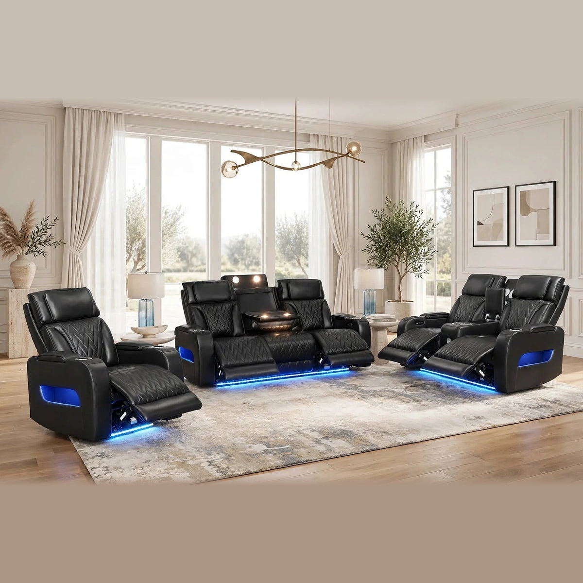 Dubai power reclining set