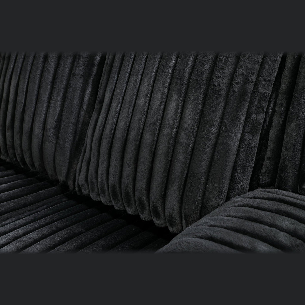 Flash power reclining sectional - black