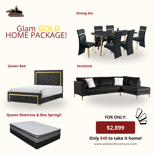 Glam Gold Home Package furniture set