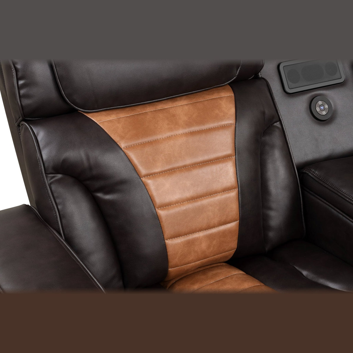 Ibiza power reclining sectional - brown