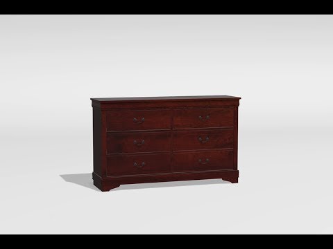  Furniture of America Louis Philippe III 6-Drawer Dresser CM7866CH-D EXTERNAL_VIDEO 1