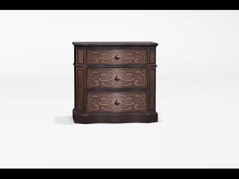  Furniture of America Emmaline 3-Drawer Nightstand CM7831N EXTERNAL_VIDEO 1