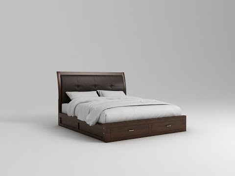  Furniture of America Enrico III King Storage Platform Bed CM7066EK-BED EXTERNAL_VIDEO 1