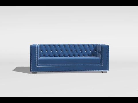  Furniture of America Salvatore Stationary Fabric Sofa SM2280-SF EXTERNAL_VIDEO 1