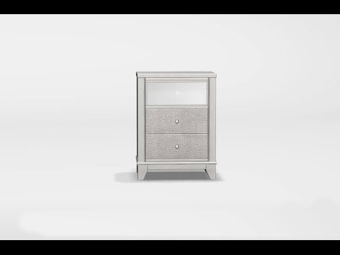  Furniture of America Bryant II 3-Drawer Nightstand CM7289SV-N EXTERNAL_VIDEO 1