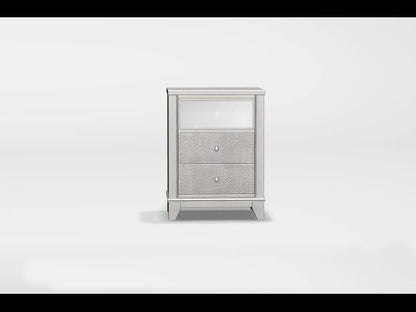  Furniture of America Bryant II 3-Drawer Nightstand CM7289SV-N EXTERNAL_VIDEO 1