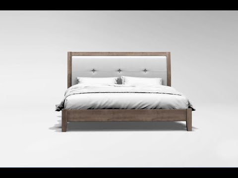  Furniture of America Enrico I King Upholstered Platform Bed CM7068GY-EK-BED EXTERNAL_VIDEO 1