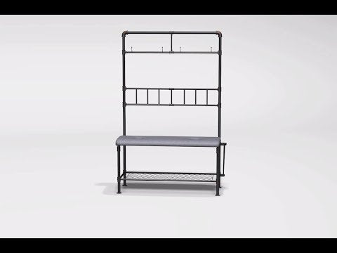  Furniture of America Coat Racks Hall Tree CM7914BN-S EXTERNAL_VIDEO 1
