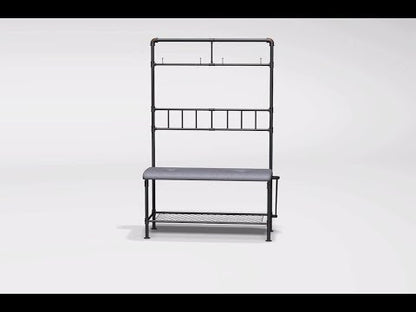  Furniture of America Coat Racks Hall Tree CM7914BN-S EXTERNAL_VIDEO 1