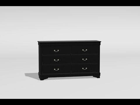  Furniture of America Louis Philippe III 6-Drawer Dresser CM7866BK-D EXTERNAL_VIDEO 1
